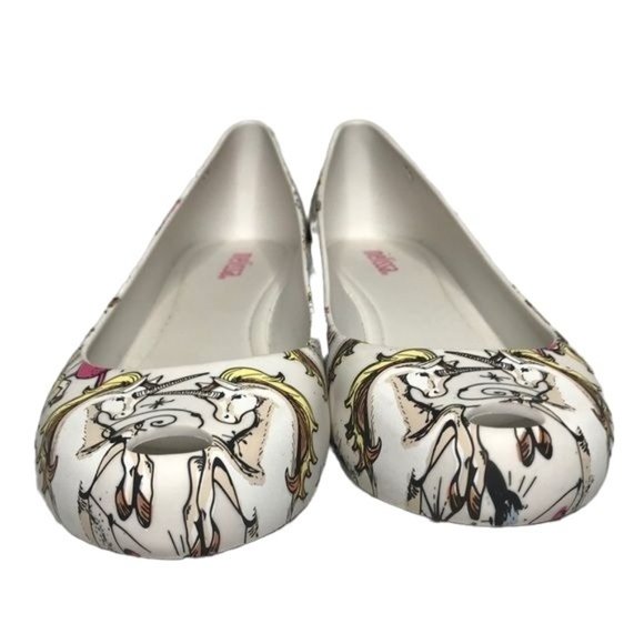 Melissa Ultragirl 3db II unicorn wedges flats 8 - Picture 3 of 10